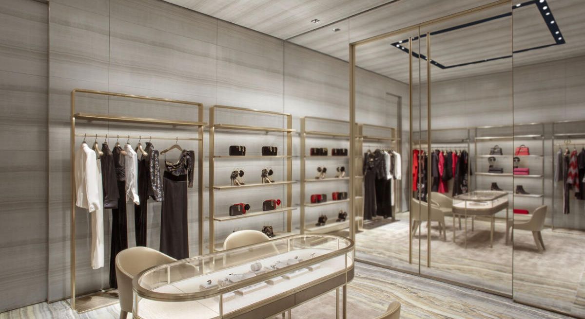 New Giorgio Armani boutique at the Shops at Crystals in Las Vegas, Nevada.