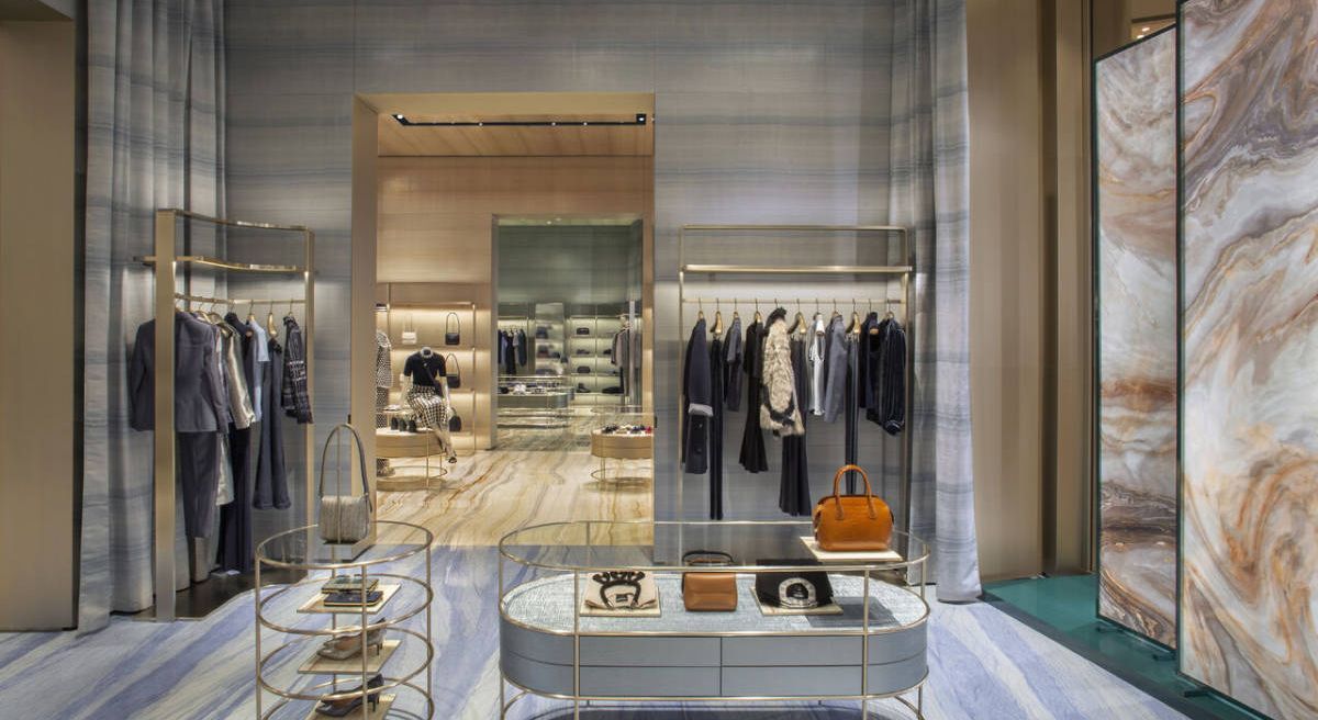 New Giorgio Armani boutique at the Shops at Crystals in Las Vegas, Nevada.