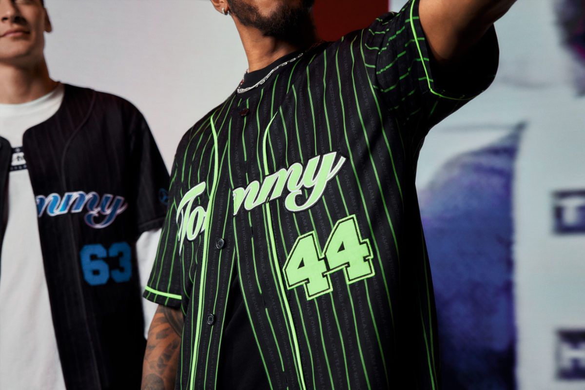 Tommy x Mercedes-AMG F1 x Awake NY Baseball Jersey Black/Blue 63