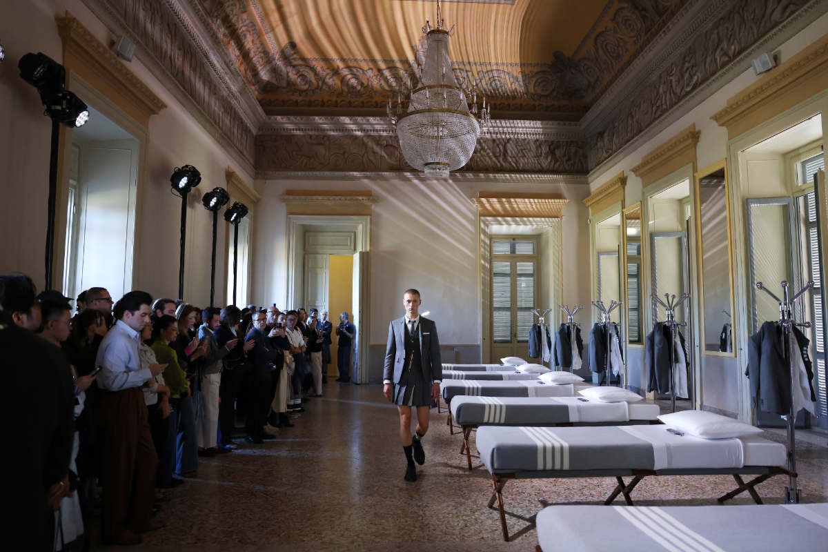 Thom Browne's Cooperation With Frette Presented During The Milan Design Week 2024