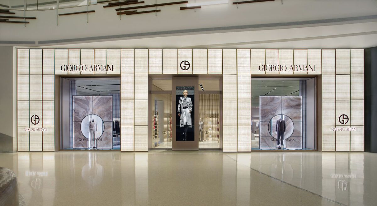 New Giorgio Armani boutique at the Shops at Crystals in Las Vegas ...