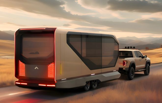 Pininfarina And AC Future Present The AI Transformer Home, Trailer, And Drivable