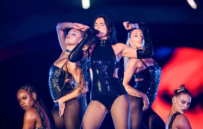 Dua Lipa In Courrèges During The Radical Optimism Tour
