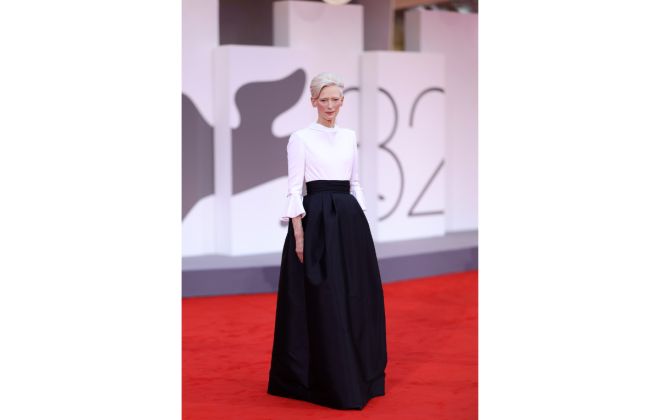 Tilda Swinton Shines In CHANEL At The 82nd Venice Film Festival Opening Ceremony