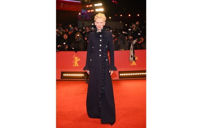 Tilda Swinton In Chanel At The Opening Ceremony Of 75th Berlinale International Film Festival