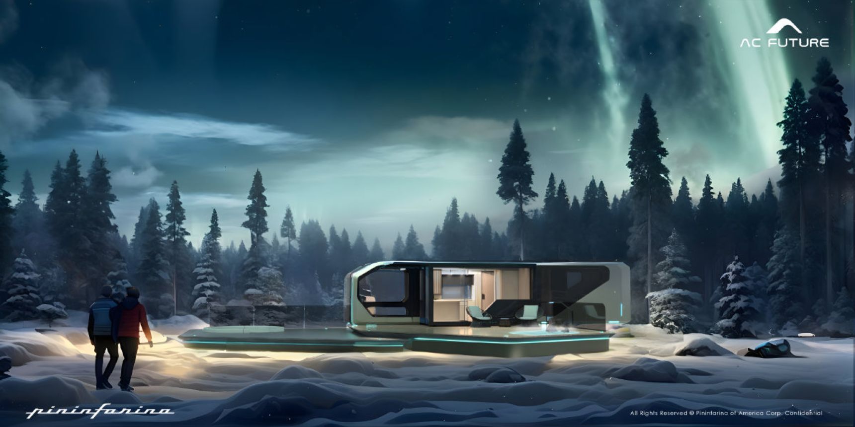 Pininfarina And AC Future Present The AI Transformer Home, Trailer, And Drivable