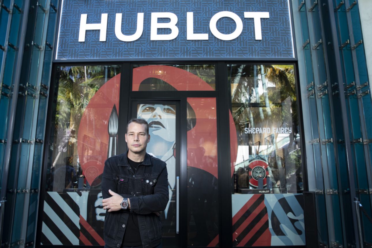 Artist Shepard Fairey celebrates the 5th anniversary of Hublot Galerie