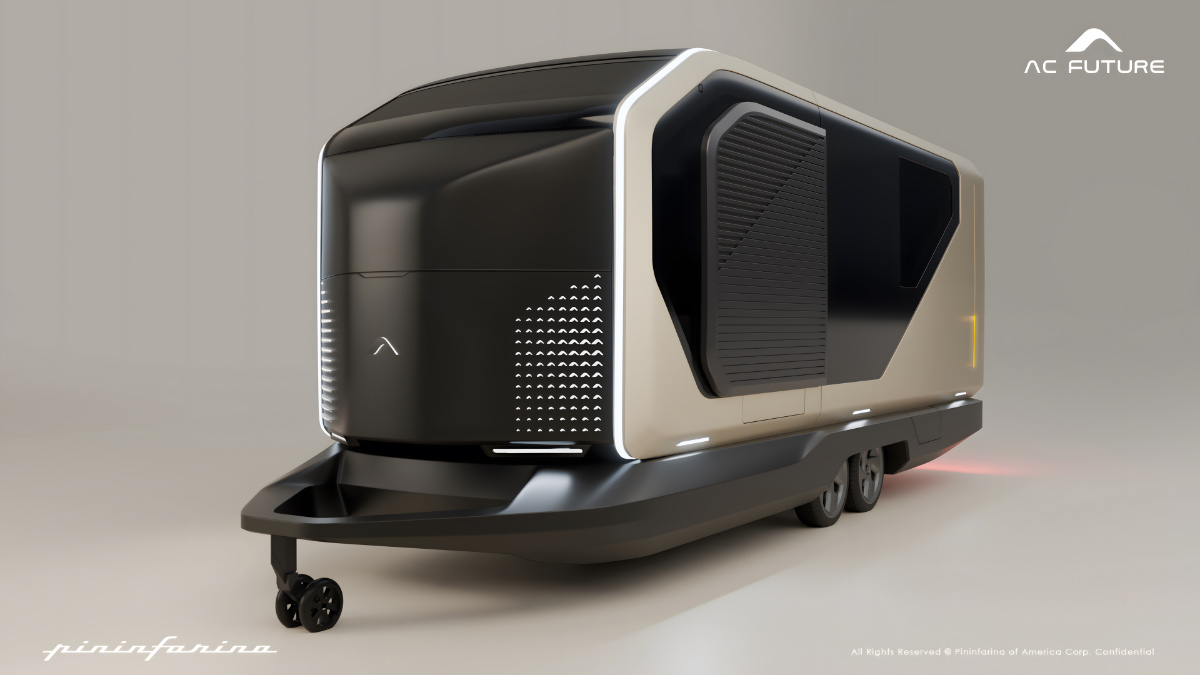 Pininfarina And AC Future Present The AI Transformer Home, Trailer, And Drivable