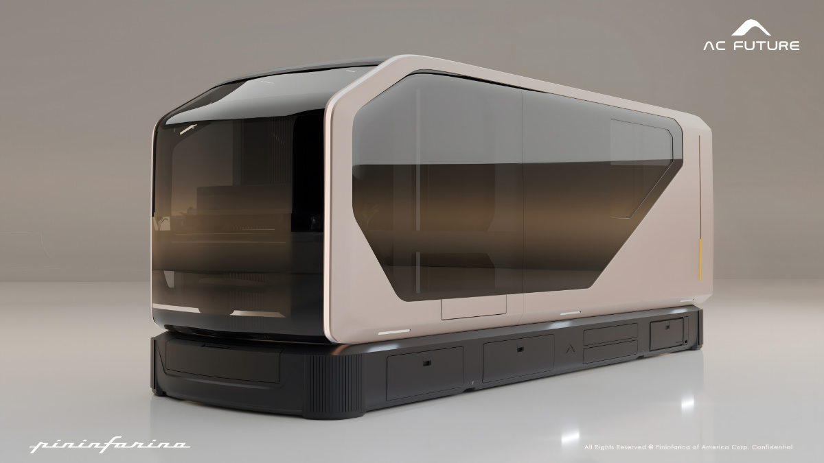 Pininfarina And AC Future Present The AI Transformer Home, Trailer, And Drivable