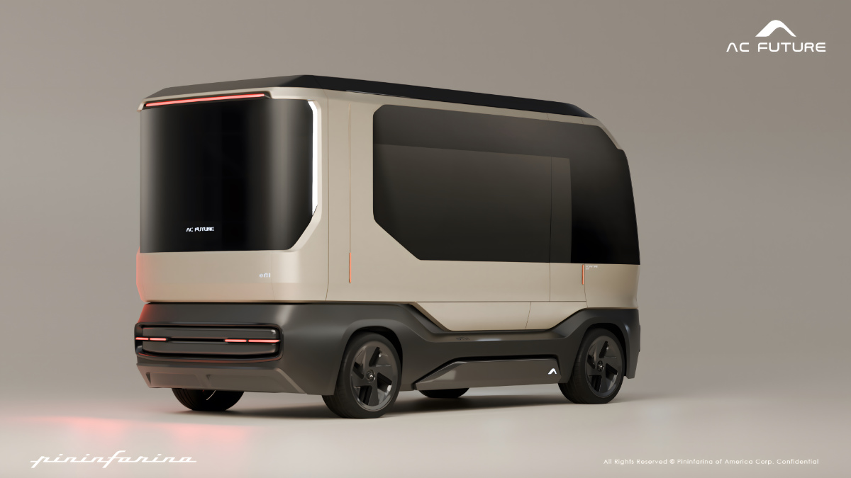 Pininfarina And AC Future Present The AI Transformer Home, Trailer, And Drivable