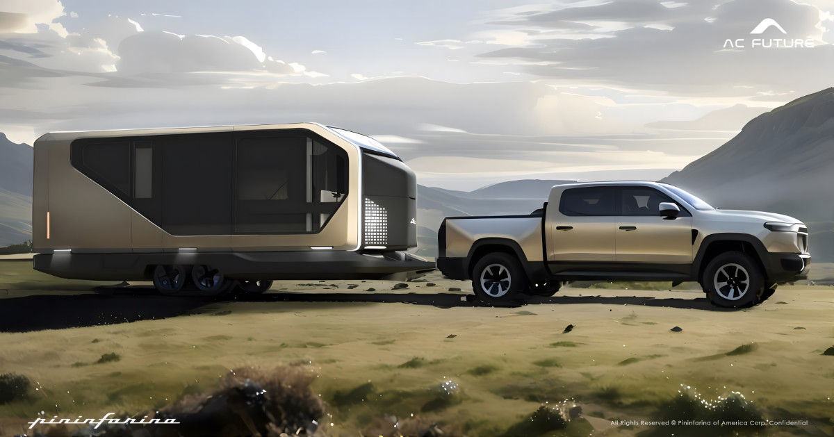 Pininfarina And AC Future Present The AI Transformer Home, Trailer, And Drivable