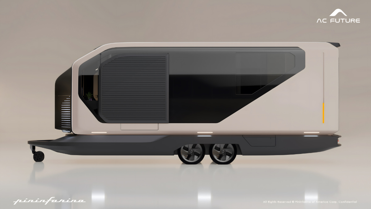 Pininfarina And AC Future Present The AI Transformer Home, Trailer, And Drivable