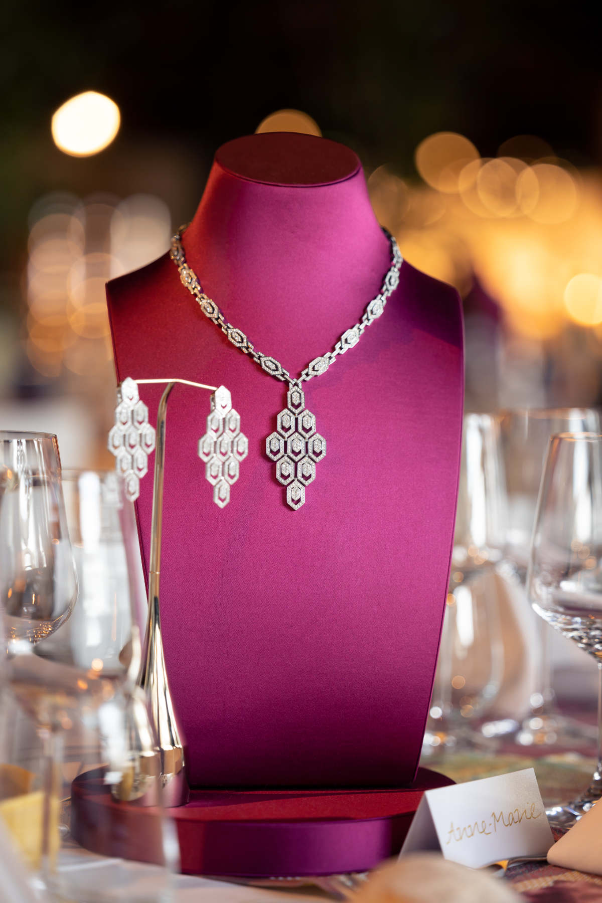 louis vuitton pink sapphire and diamond necklace