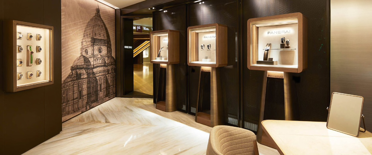 Panerai opens its first boutique at the airport in Hong Kong among the world