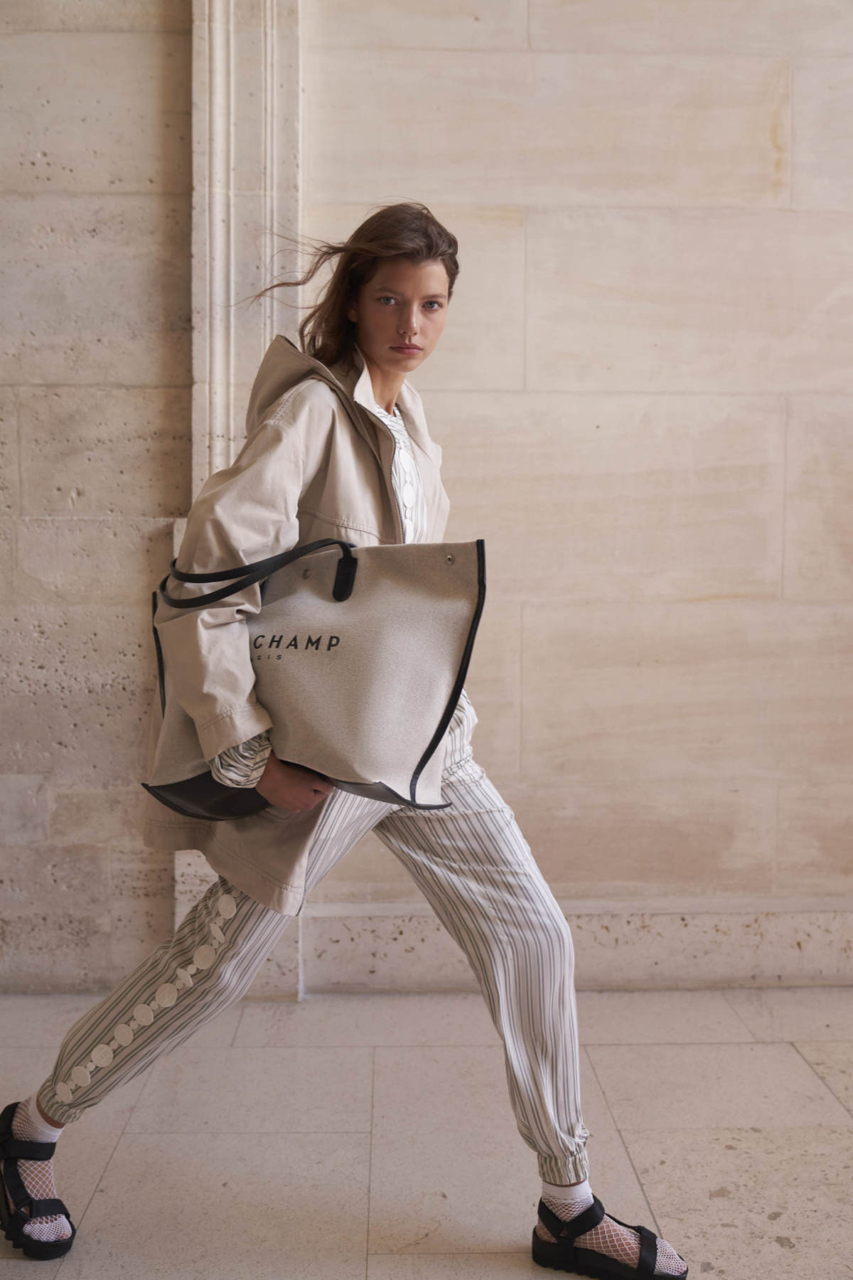 Longchamp, Bags, Auth Longchamp Filt Limited Mesh Net Bag White