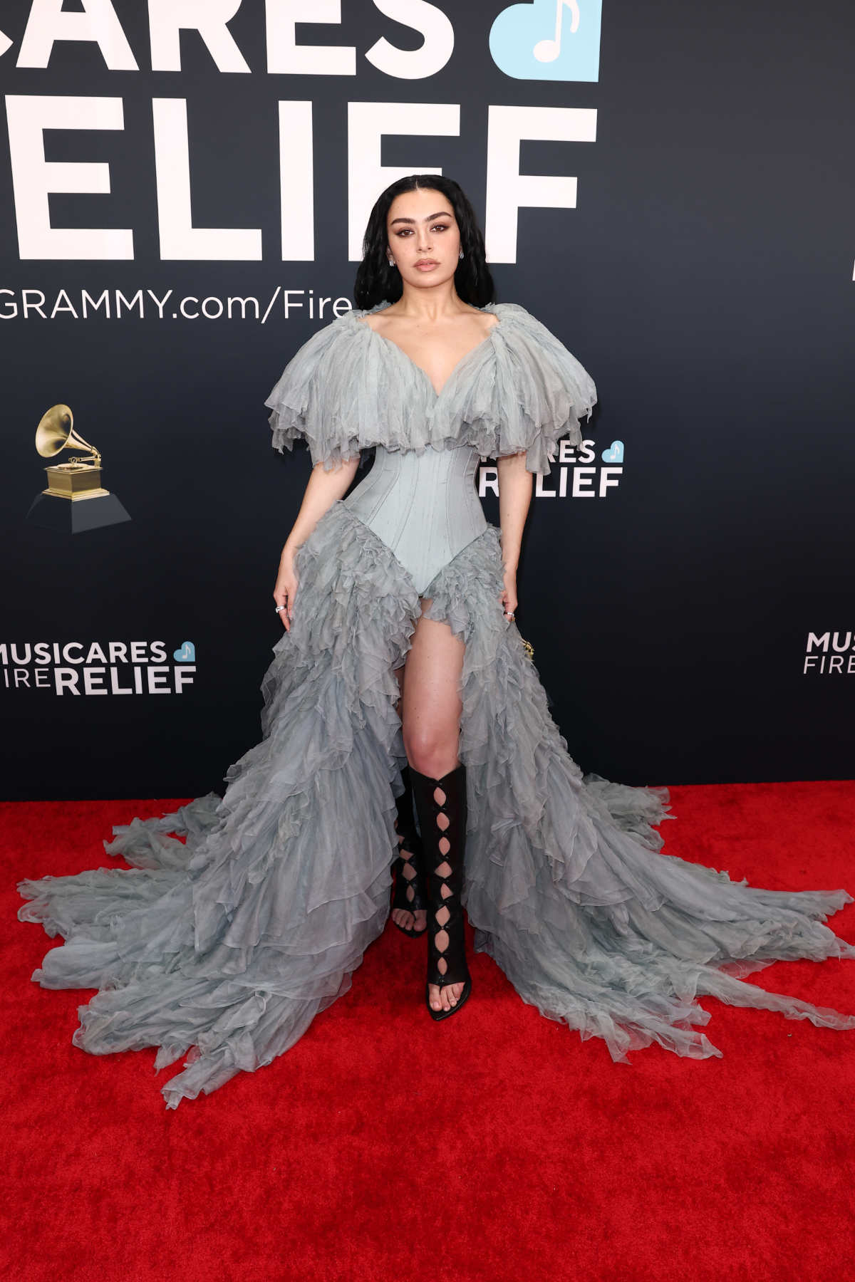 Charli XCX In Custom Jean Paul Gaultier By Ludovic De Saint Sernin At The 67th Grammy Awards