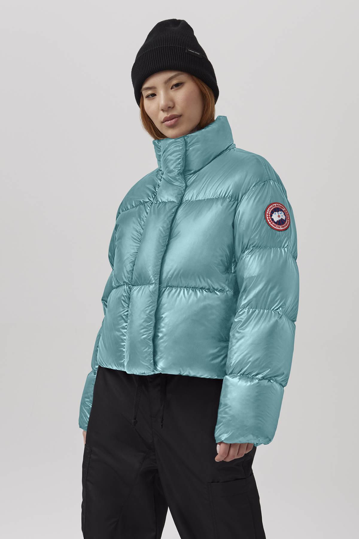 Cypress cropped puffer jacket in blue - Canada Goose