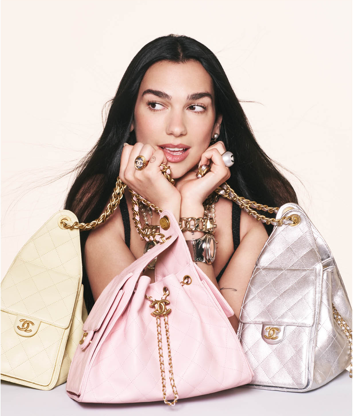 Dua Lipa Starring In The New CHANEL 25 Handbag Campaign