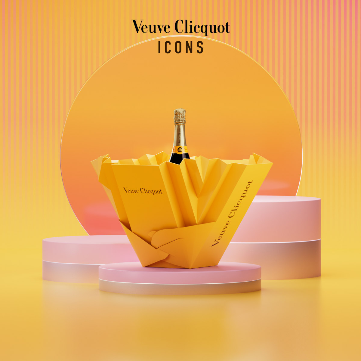 Vintage Veuve Clicquot Advertising Sign from the 60s