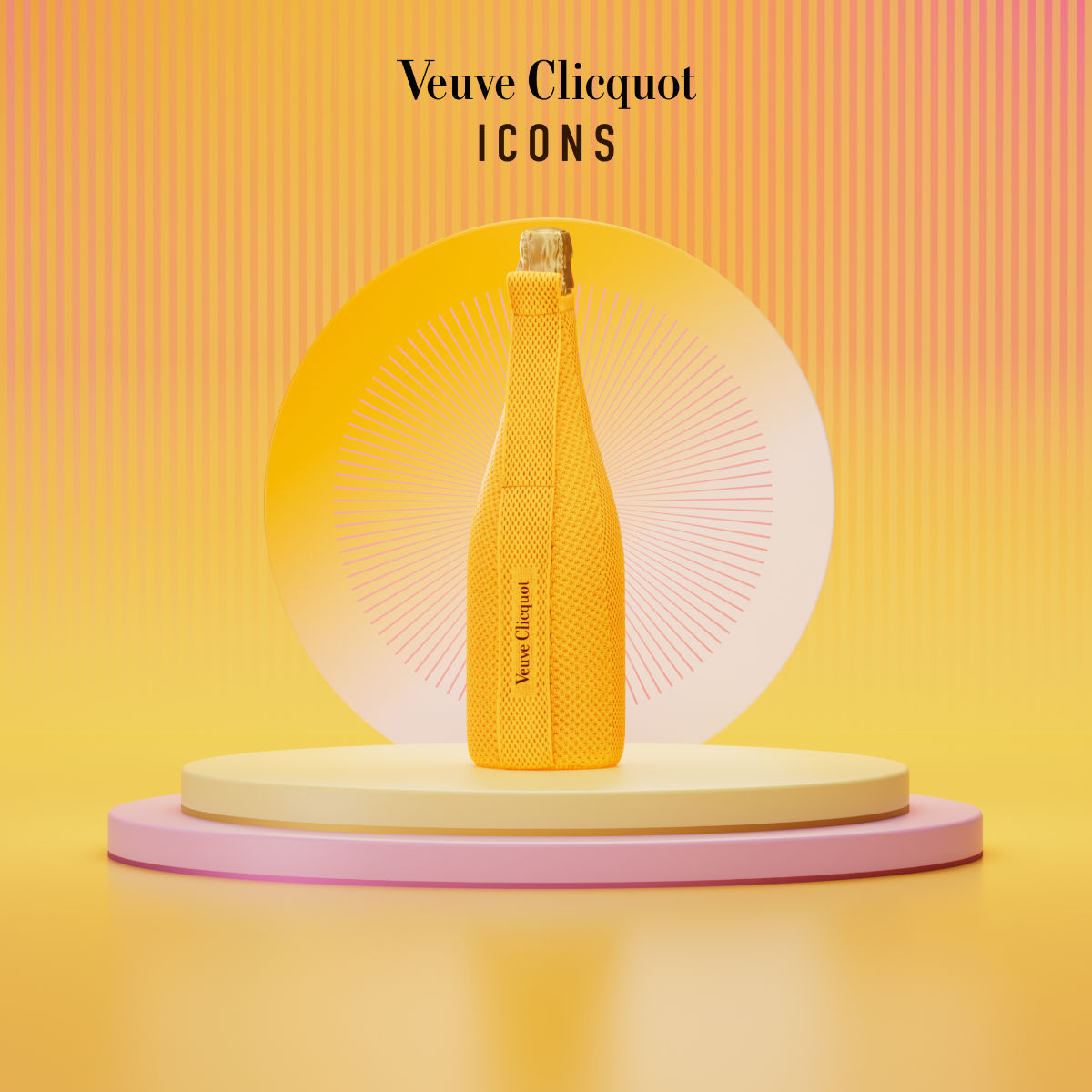 Veuve Clicquot Yellow Label Brut Champagne Radiating Gift Box - Bottle  Hampton