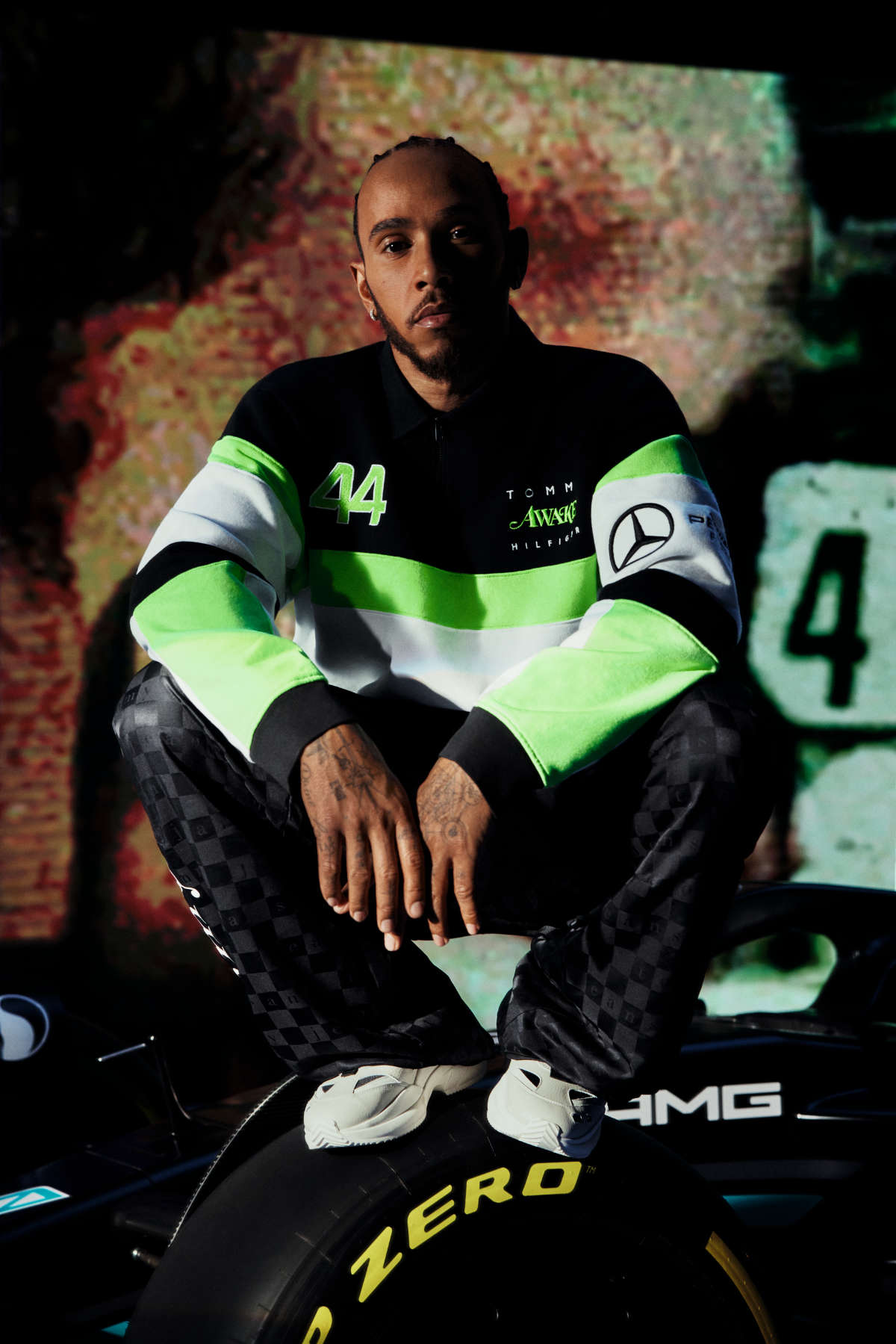 Tommy x Mercedes-AMG F1 x Awake NY Baseball Jersey Black/Green 44