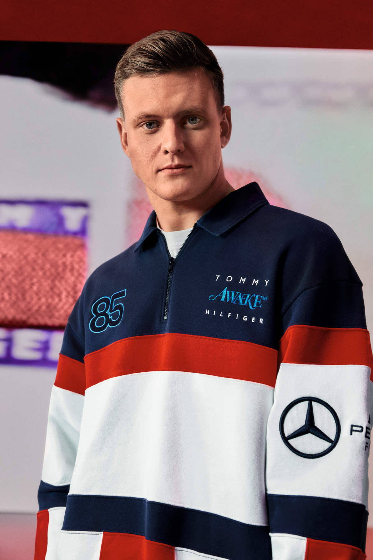 LEWIS HAMILTON AND GEORGE RUSSELL WEAR TOMMY HILFIGER COLLABORATION WITH  MERCEDES AMG-F1 AND AWAKE NY AT MIAMI GRAND PRIX - SARKK