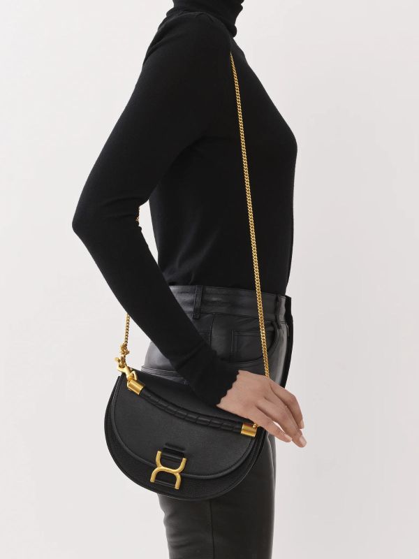 Chloé Marcie black flap and chain bag