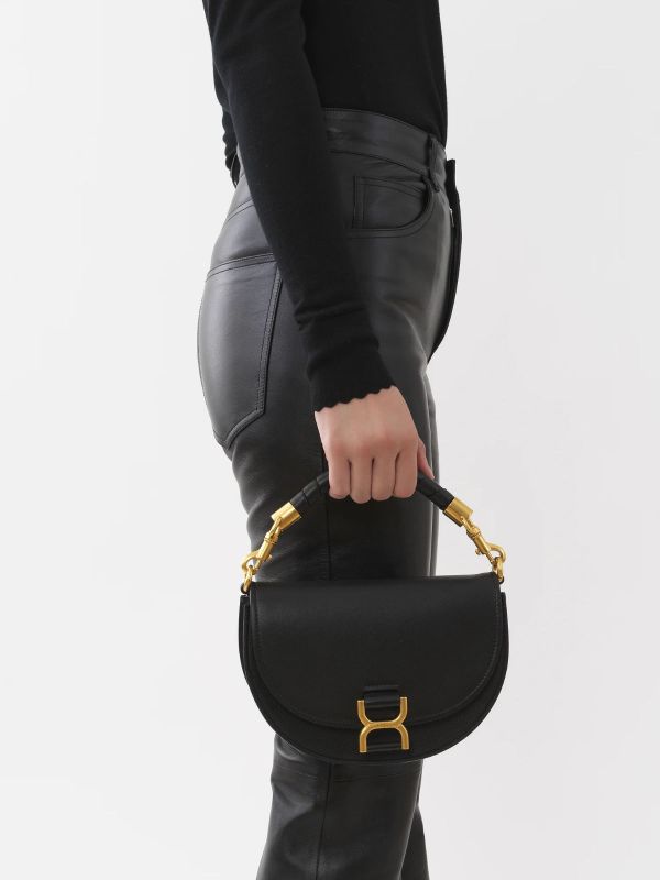 Marcie Half Flap leather crossbody bag