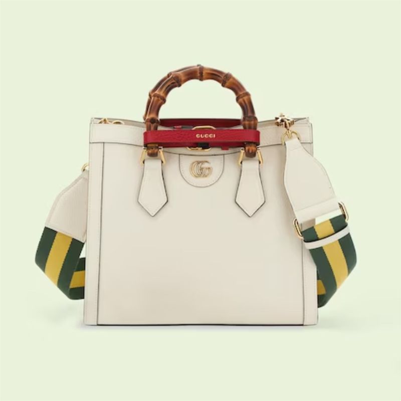 Gucci Paris Flagship Montaigne: Gucci Diana Small Tote Bag - Luxferity