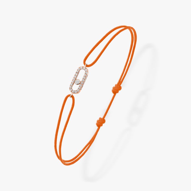 Messika Boutique Rue Saint-Honoré: Move Uno Orange Cord Bracelet - Luxferity
