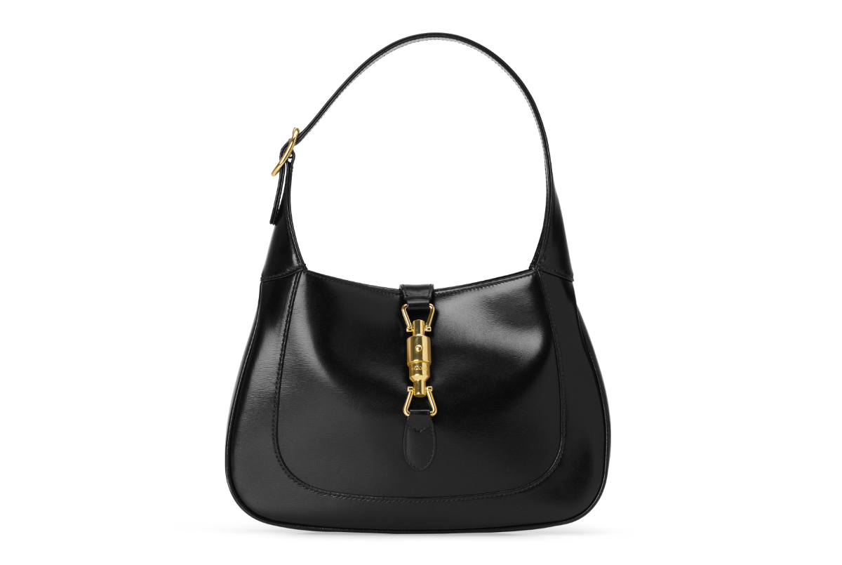 Gucci Black Suede Leather Jackie Hobo Shoulder Bag