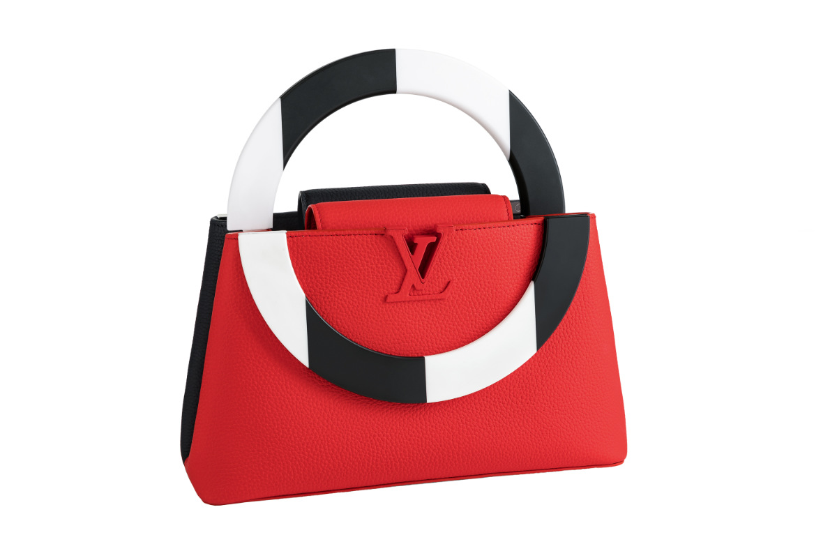 Louis Vuitton: Capucines Bag Red by Daniel Buren - Luxferity
