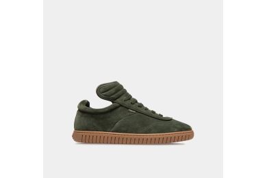 Player Sneakers In Green And Amber Leather