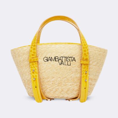 Mustard Yellow “Panier” Straw Bag