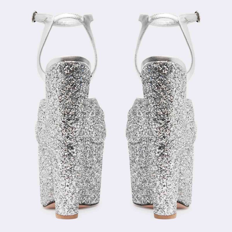 Giambattista Valli Boutique Hyundai Main Seoul Silver Glitter Platform
