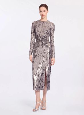 Embellished Sequins Long Dress