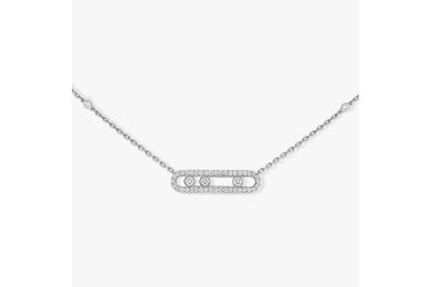 Baby Move Pavé White Gold Diamond Necklace