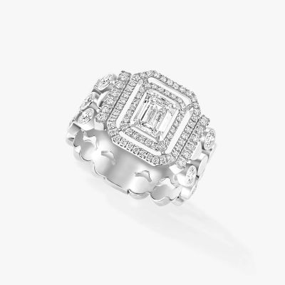 D-Vibes Multi-Row White Gold Diamond Ring