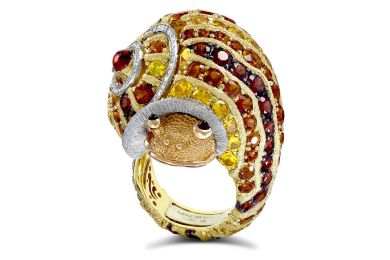 Gold & Platinum Sunny The Snail Ring