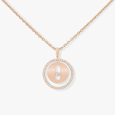 Lucky Move PM Pink Gold Diamond Necklace