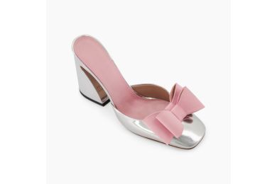 Heeled mules Pink Pop Bow