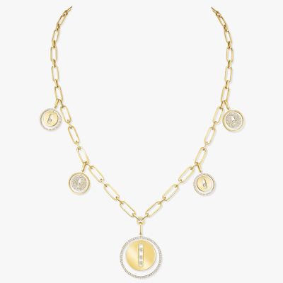Lucky Move Charms Yellow Gold Diamond Necklace