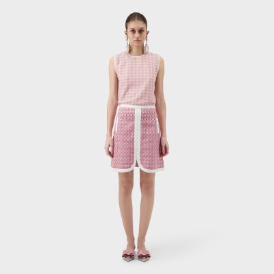 Harrods Pink Treillage Short Skirt