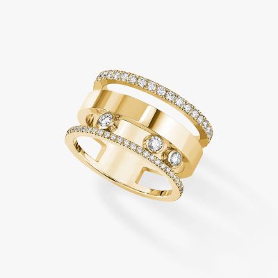 Move Romane Large Yellow Gold Diamond Ring