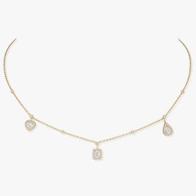 My Twin Trio 3 x 0.15 ct Yellow Gold Necklace