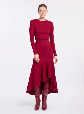 Structured Jersey Midi Dress