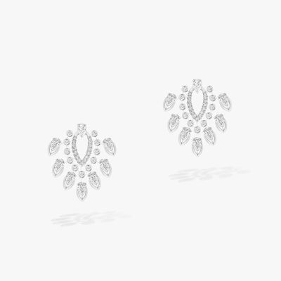 Desert Bloom White Gold Diamond Earrings