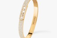 Move Noa Full Pavé Bangle - Yellow Gold Diamond