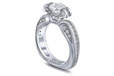 Lily Diamond Engagement Ring (White Gold)
