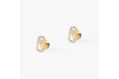 Move Uno Yellow Gold Diamond Earrings
